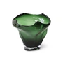 HKliving - Folded Glass vase, emerald green