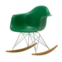 Vitra - Eames Plastic Armchair RAR RE, yellowish maple / chrome / emerald