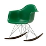 Vitra - Eames Plastic Armchair RAR RE, dark maple / chrome / emerald