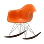 Vitra - Eames Plastic Armchair RAR RE, dark maple / chrome / rust orange