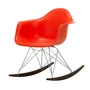 Vitra - Eames Plastic Armchair RAR RE, dark maple / chrome / poppy red