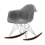 Vitra - Eames Plastic Armchair RAR RE, dark maple / chrome / granite gray