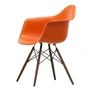 Vitra - Eames Plastic Armchair DAW RE, dark maple / rust orange (basic dark felt glides)
