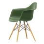 Vitra - Eames Plastic Armchair DAW RE, maple yellowish / forest (felt glides basic dark)