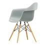 Vitra - Eames Plastic Armchair DAW RE, maple yellowish / light gray (felt glides basic dark)