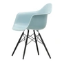 Vitra - Eames Plastic Armchair DAW RE, maple black / ice gray (felt glides basic dark)