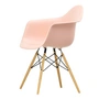 Vitra - Eames Plastic Armchair DAW RE, honey-colored ash / pale pink (basic dark felt glides)