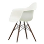 Vitra - Eames Plastic Armchair DAW, dark maple / white (black felt glides)