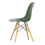 Vitra - Eames Plastic Side Chair DSW RE, yellowish maple / forest (black felt glides)