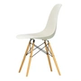 Vitra - Eames Plastic Side Chair DSW RE, maple yellowish / pebble (black felt glides)