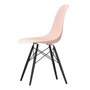 Vitra - Eames Plastic Side Chair DSW RE, black maple / soft pink (basic dark felt glides)
