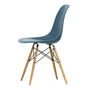Vitra - Eames Plastic Side Chair DSW RE, honey-colored ash / sea blue (basic dark felt glides)