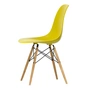 Vitra - Eames Plastic Side Chair DSW RE, ash honey color / mustard (felt glides basic dark)