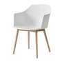 & Tradition - Rely Armchair HW76, clear lacquered oak / white