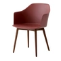 & Tradition - Rely Armchair HW76, walnut lacquered / red-brown