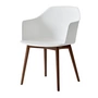 & Tradition - Rely Armchair HW76, walnut lacquered / white