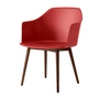& Tradition - Rely Armchair HW76, walnut lacquered / vermilion red