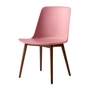 & Tradition - Rely Side Chair HW71, walnut lacquered / soft pink