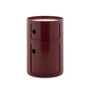 Kartell - New Big Componibili 2 container, H 61.5 cm, burgundy red