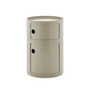Kartell - New Big Componibili 2 container, H 61.5 cm, dove gray
