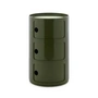 Kartell - New Big Componibili 3 container, h 69.5 cm, green