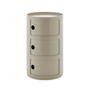 Kartell - New Big Componibili 3 container, H 69.5 cm, dove gray