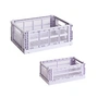 HAY - Colour Crate Basket M + S, lavender, recycled (set of 2)