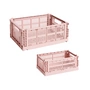 HAY - Colour Crate Basket M + S, blush, recycled (set of 2)