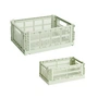 HAY - Colour Crate Basket M + S, mint, recycled (set of 2)