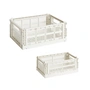 HAY - Colour Crate Basket M + S, off white, recycled (set of 2)