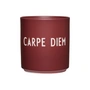 Design Letters - AJ Favourite Porcelain mug, Carpe Diem / burgundy