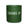 Design Letters - AJ Favourite Porcelain mug, Thumbs up / green
