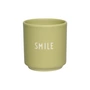 Design Letters - Porcelain mini mug, Smile / green