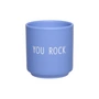 Design Letters - Porcelain mini mug, You Rock / sky blue