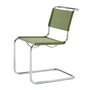 Thonet - S 33 V chair, chrome / reseda green (fabric Gabriel Nobel)