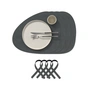 Lind DNA - Gift set Curve L, Nupo anthracite (4 placemats + 4 napkin rings)