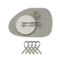 Lind DNA - Gift set Curve L, Nupo light grey (4 placemats + 4 napkin rings)