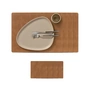 Lind DNA - Gift set Square L , Nupo nature (4 placemats + 4 glass coasters)