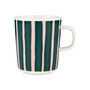 Marimekko - Oiva Piccolo mug with handle, 250 ml, white / pink / dark green