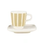 Marimekko - Oiva Piccolo espresso cup with saucer, white / sand