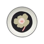 Marimekko - Oiva Unikko deep plate, Ø 20.5 cm, off white / charcoal / sand / pink