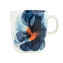 Marimekko - Oiva Valssi mug with handle 400 ml, white / blue / orange