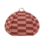 Nobodinoz - Vibes round beanbag, Ø 70 x H 30 cm, maroon tiles