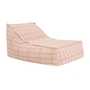 Nobodinoz - Vibes Long beanbag (for adults), pink red grid
