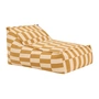 Nobodinoz - Vibes Long beanbag (for adults), mustard and sand tiles