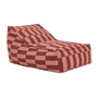 Nobodinoz - Vibes Long beanbag (for adults), maroon tiles