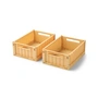 LIEWOOD - Weston Storage box, 25 x 18 x 9.5 cm, lemon yellow (set of 2)