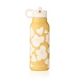 LIEWOOD - Falk water bottle, 350 ml, Flower / lemon yellow