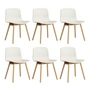 HAY - About A Chair AAC 12 , lacquered oak / melange cream 2. 0 (plastic glides) (set of 6)