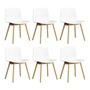 HAY - About A Chair AAC 12 , lacquered oak / white 2. 0 (plastic glides) (set of 6)